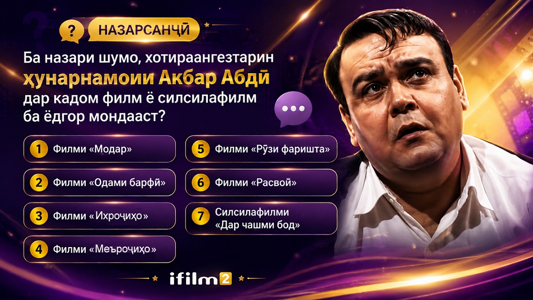 IFilm 2 аз тамошобинон мепурсад: хотирмонтарин нақши ҳаҷвпешаи эронӣ кадом аст?